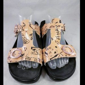 ALEGRIA PG LITE WOMAN SLIDES PLATFORM 2-BUCKLES SANDALS PEACH LOVE SZ 41 VIT 301